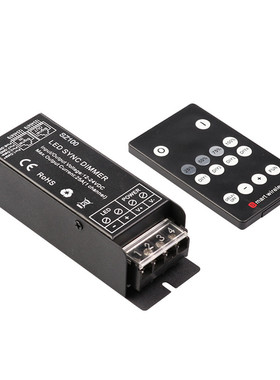 12v灯带控制器闪烁调光器呼吸灯24v低压同步效果通用模块调新款