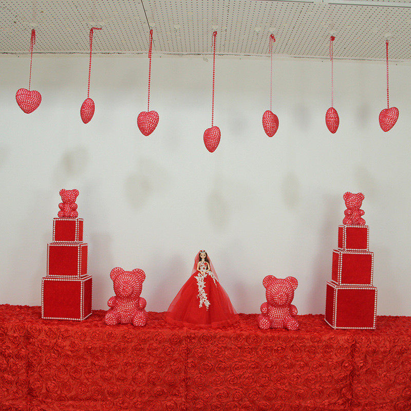 美陈珠宝店橱窗装饰布置红色浪漫陈列场景摆件道具创意落地元旦节,节庆用品/礼品,拉花,淘宝优惠券,粉丝福利购,淘宝优惠卷