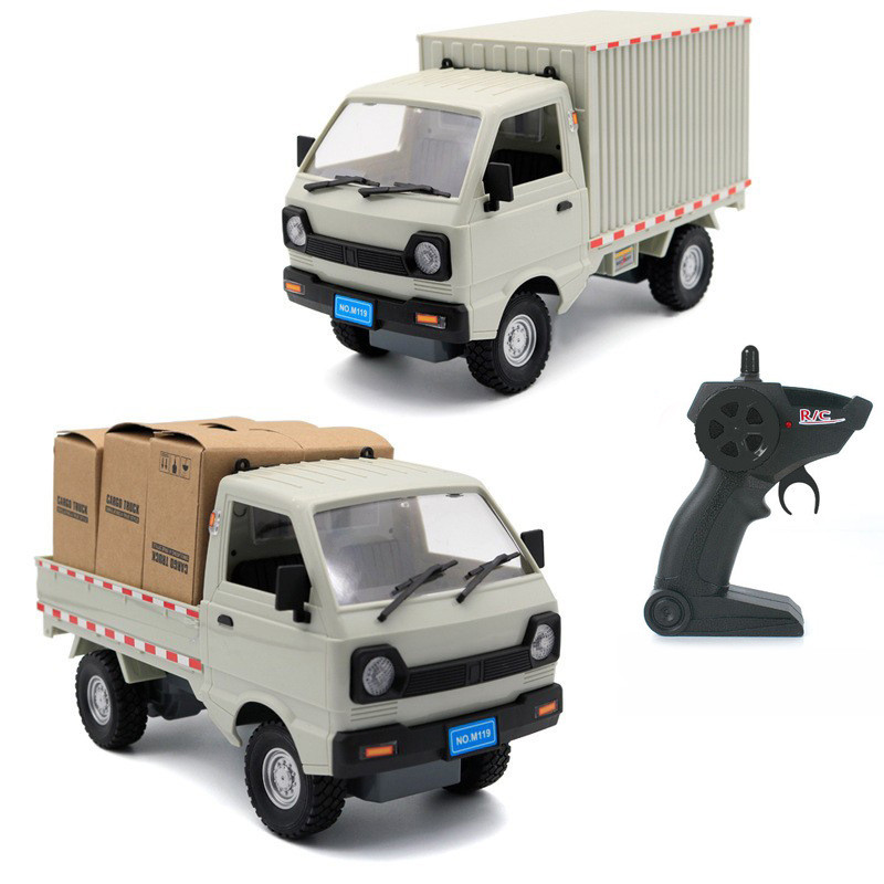 外贸载货车1:16遥控仿真拉货车RC厢式卡车模型儿童玩具搬家平板车