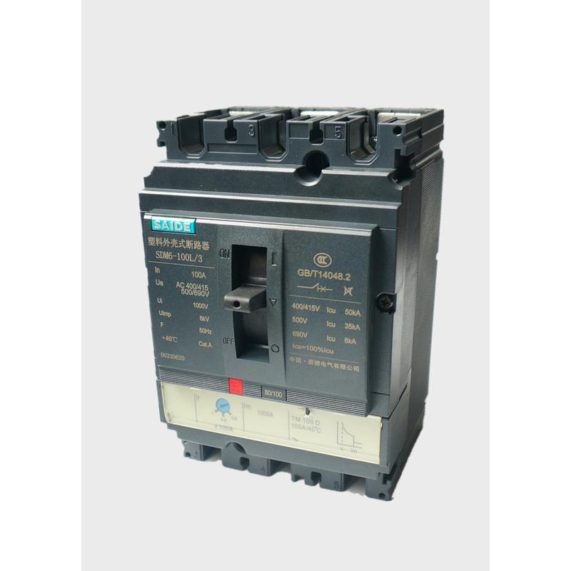 热销saide赛德电气sdm6-100式磁热3p塑壳断路器空气开关可定价
