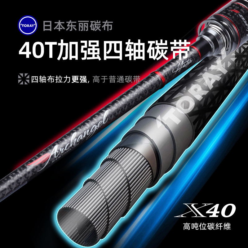 哈斯达大天使鳜鱼鲈鱼竿泛用路亚杆快调远投翘嘴竿超轻黑坑路亚竿