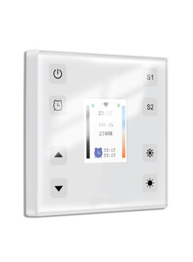 热销DT8调光调色RGBRGBWRGBCW控制器64*3路Dali主机智能控制面板