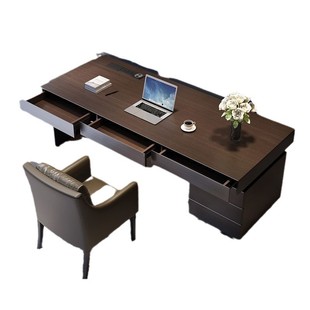 热销现代设计师简约实木办公桌高端书房写字台电脑桌意式极简书桌