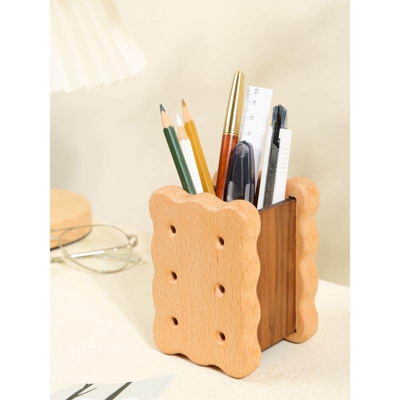 实木木质桌面笔筒可爱卡通学生教师节礼物书房办公文具收纳,文具电教/文化用品/商务用品,笔筒,淘宝优惠券,粉丝福利购,淘宝优惠卷