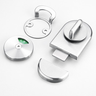 公共厕所卫生间五金配件有人指示无人锁带拉手插销锁隔板门锁