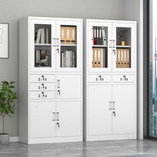 热销文件柜储物柜子办公室铁皮矮柜带锁钢制资料柜档案柜凭证收纳