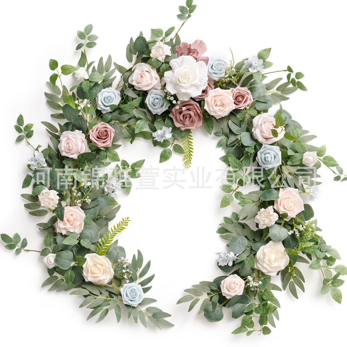 热卖尤加利仿真花藤条花条花环花藤婚礼桌子装饰户外1.8m