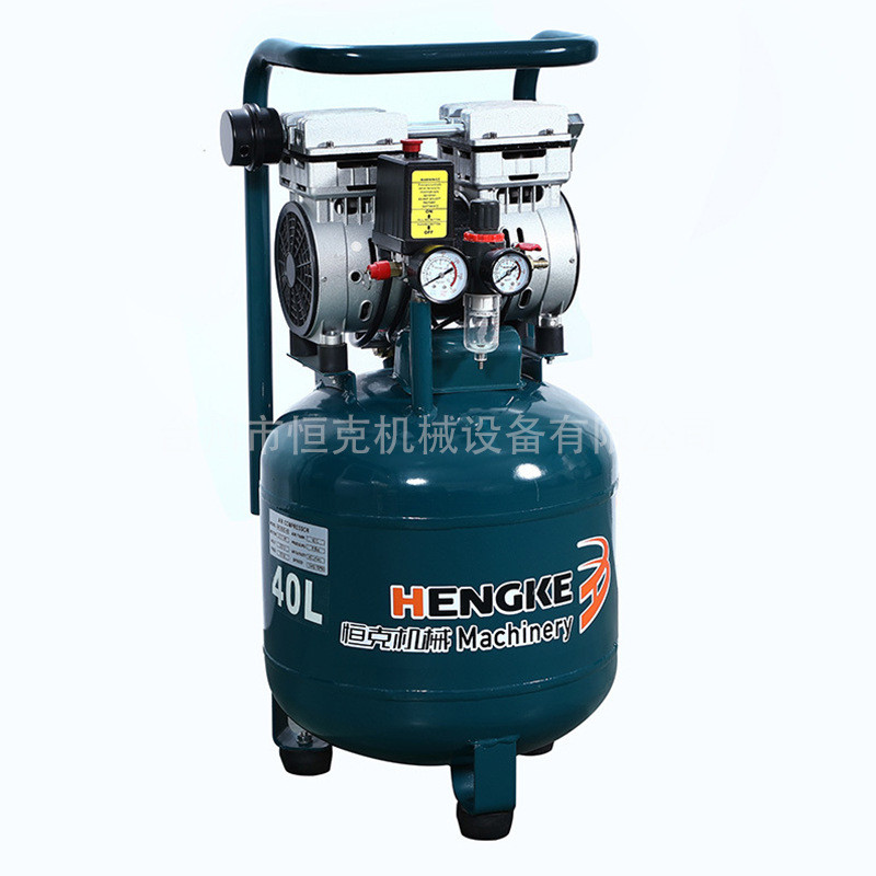 工业级喷漆汽修喷漆压缩气泵550W750W1HP无油静音空压机立罐