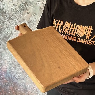 实木整木砧板缅甸柚木日料砧板带把手面包板超大菜板切板原木案板