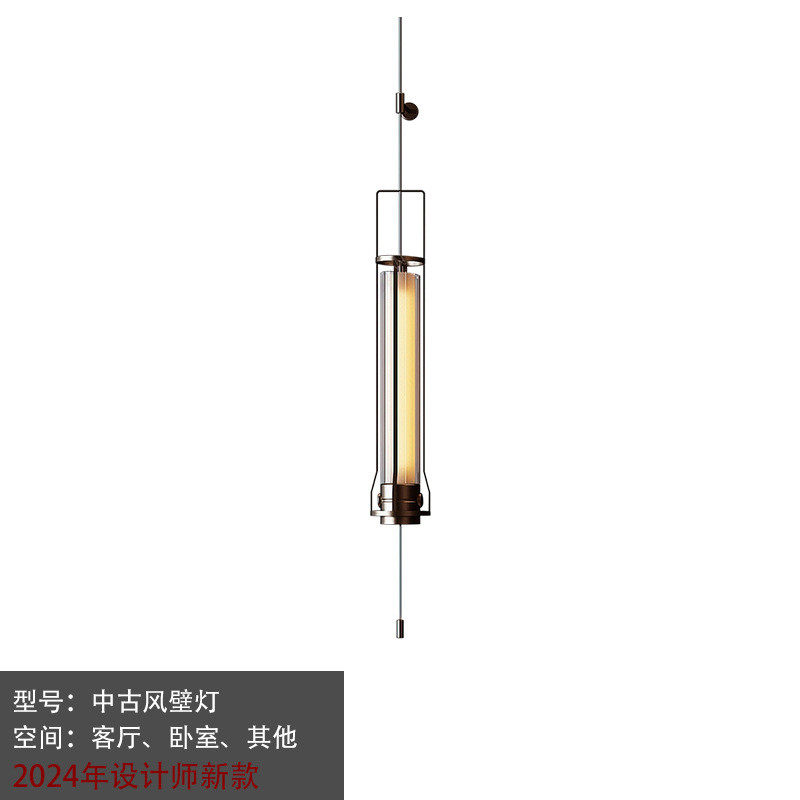 壁灯别墅客厅背景墙灯轻奢前台设计师酒店大堂现代走廊长杆大壁灯
