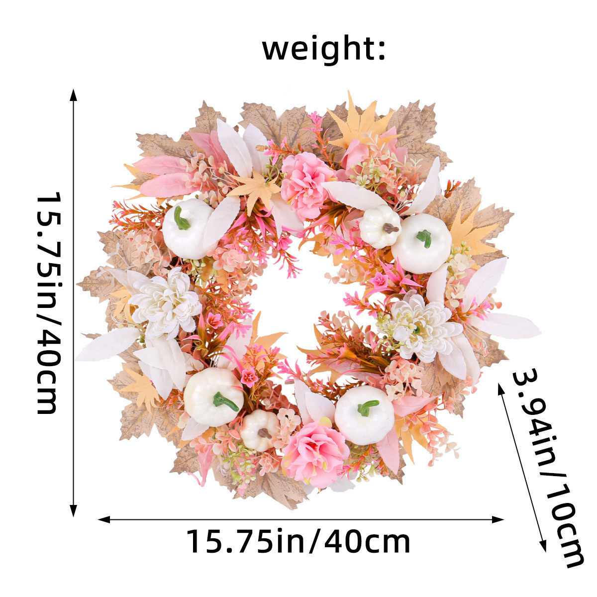 纵鸿仿真花环粉色圈南瓜藤白门挂丰收节橱窗装饰枯枝花圈,节庆用品/礼品,拉花,淘宝优惠券,粉丝福利购,淘宝优惠卷