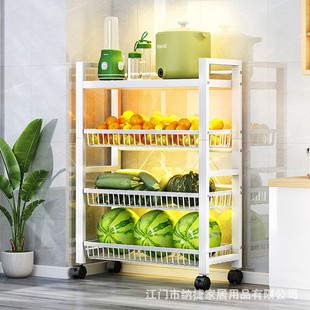 多功能置物架厨房落地阳台客厅收纳整理架储物架层架可移动杂物架