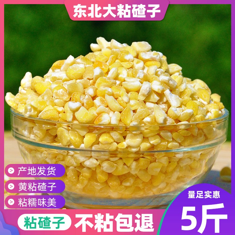 新货东北吉林特产玉米碴子粘玉米糁5斤大碴子粥农家糯玉米大粒玉