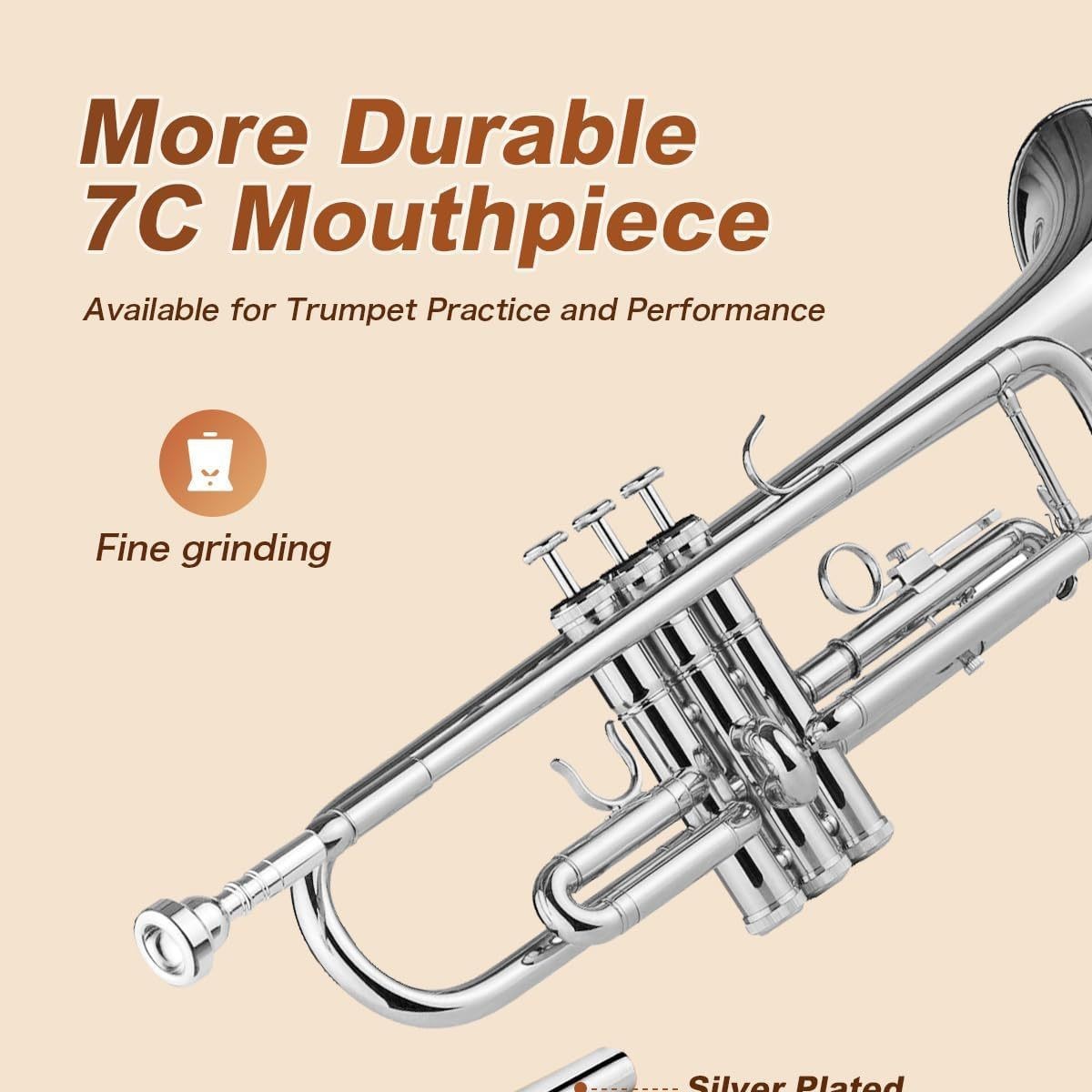 热销银色漆金学生降b调镀镍小号乐器小号乐器成人儿童初学铜管乐