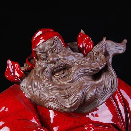 热销《》捉鬼钟馗中式家居客厅陶瓷摆件招财家居客厅办公室送礼摆