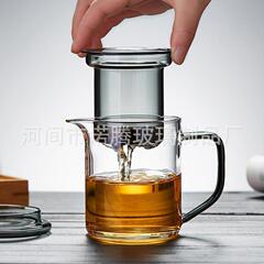 供应带嘴茶杯茶水分离杯高硼茶具套装玻璃过滤泡茶壶家用双人硅