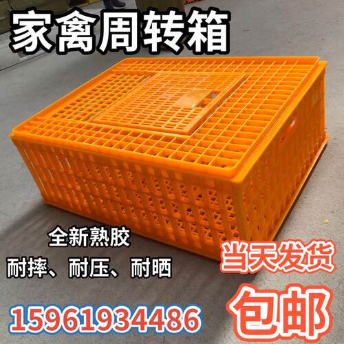 家禽周转箱塑料鸡笼鸡鸭鹅周转筐鸡用运输笼鸡筐成鸡箱鸽子笼兔笼