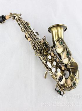 麦格维特MSS-510S降B弯管儿童高音萨克斯风乐器表面仿古铜