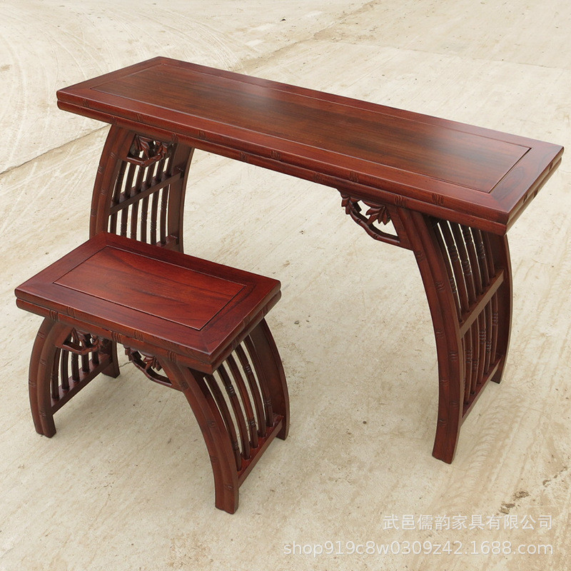 国学实木书法桌幼儿园课桌国学馆儿童学习桌马鞍桌图