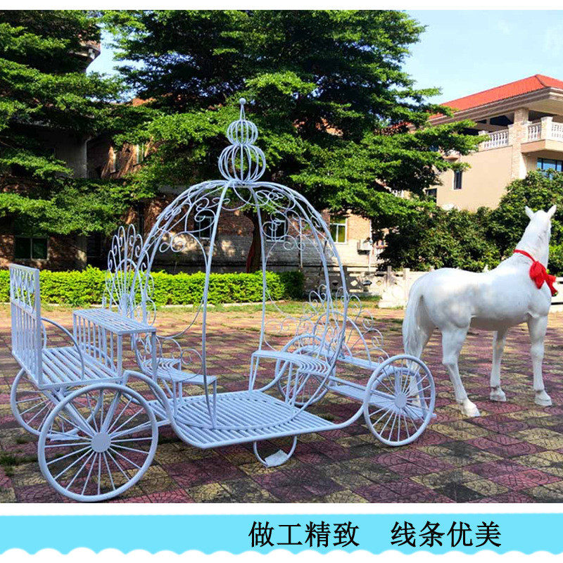 热销厂家直供欧式浪漫南瓜马车婚庆花园小区大型别墅装饰摆件