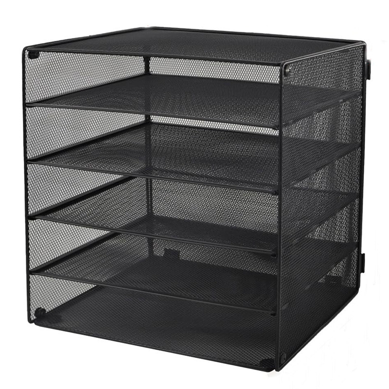 办公收纳架多文件架a4金属资料架置物架收纳盒桌面层叠架文件框