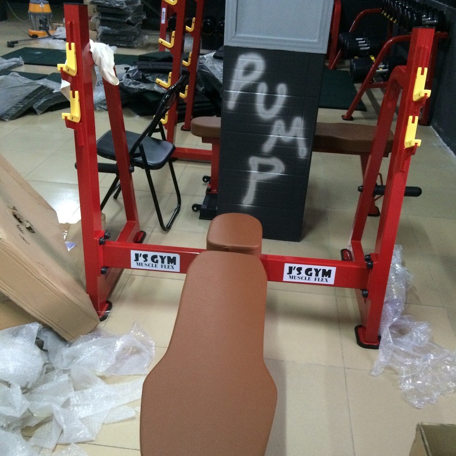热销卧推架商用举重深蹲架下斜推椅广州高端体育器材健身力量器械