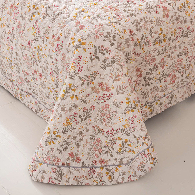 双面夹棉碎花床盖单件纯棉绗缝垫三件套榻榻米床单美式衍缝被凌之,床上用品,床品套件/四件套/多件套,淘宝优惠券,粉丝福利购,淘宝优惠卷