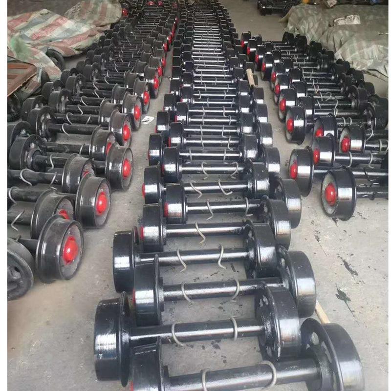热销恒烨供应煤矿矿车实心轮对固定矿车对轮350mm翻斗车轮对