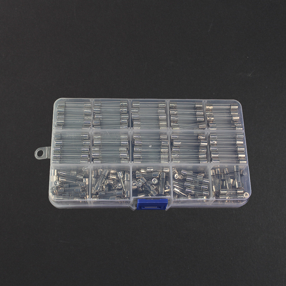 玻璃保险丝5*20mm6*30mm1A~20A车用保险管快熔断15种规格共250只