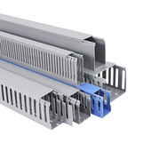 新料pvc线槽塑料明装 细齿行阻燃配电柜箱封闭口工业线槽u型走线槽