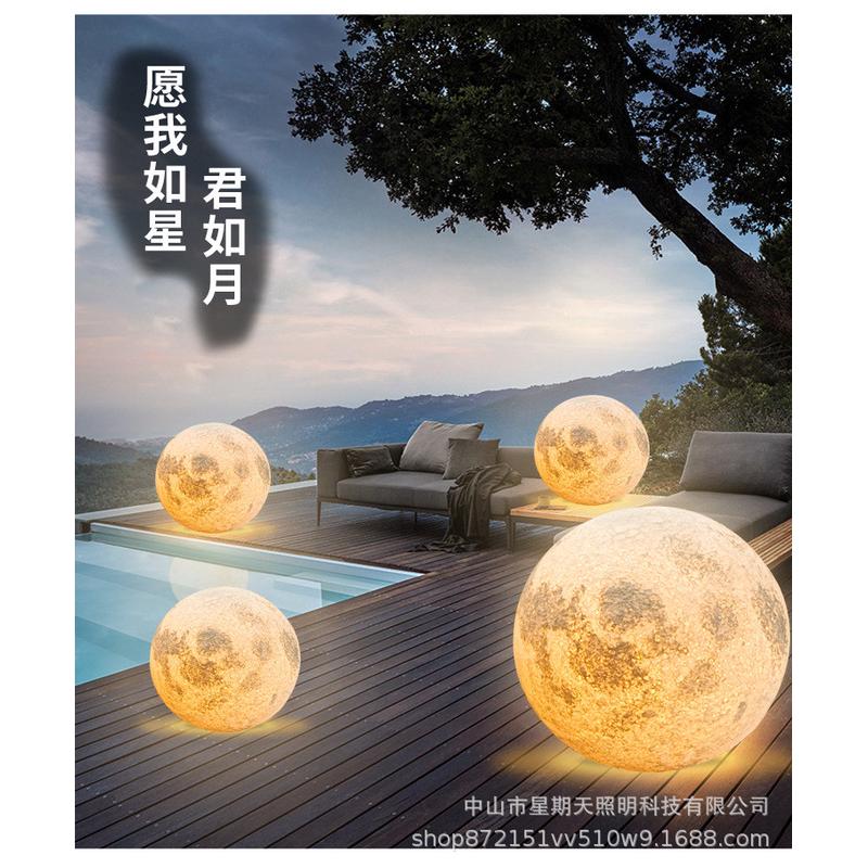 仿3d打印月球灯落地吊灯设计师宴会厅复式售楼部工装庭院艺术灯具