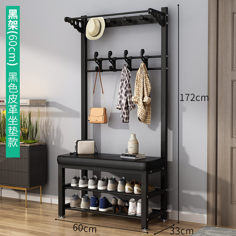 批发一体衣帽架换鞋凳简易门口落地玄关入户家用多功能挂衣架子壁