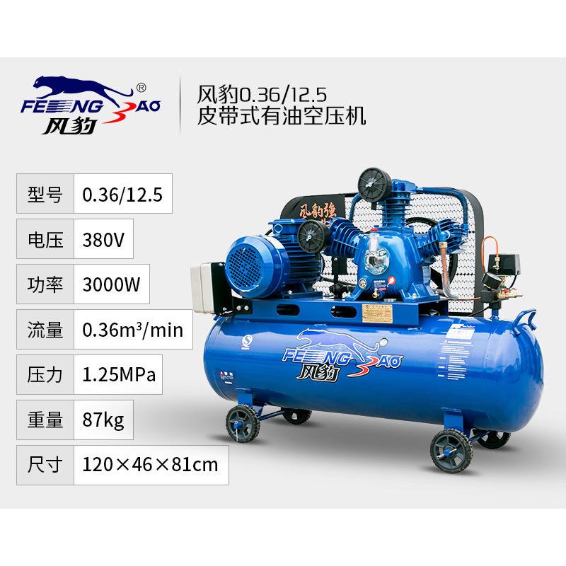 风豹浙江盛源工业级皮带小气泵0.36/3kw空压机小型空气压缩机