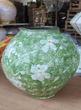 家居陶瓷花瓶复古创意插花花器景德镇客厅装饰品绿植水培花瓶摆件