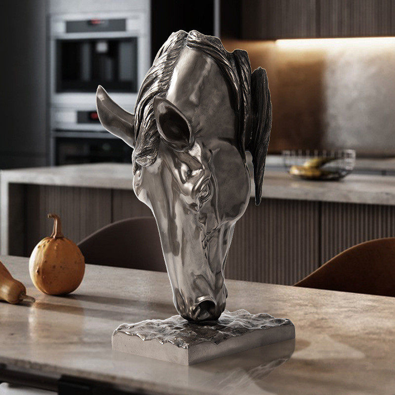 冷铸铜迎宾马头桌面摆件客厅电视柜酒柜玄关办公室装饰品乔迁送礼,电子/电工,接线端子,淘宝优惠券,粉丝福利购,淘宝优惠卷