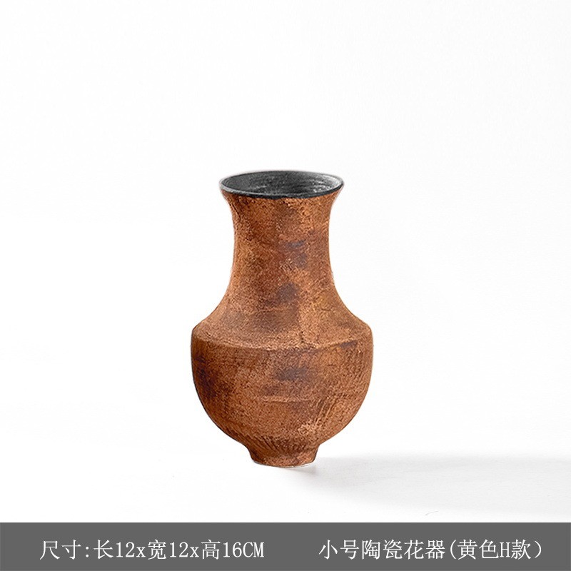 酒店景德镇白色水墨陶瓷花瓶售楼处新中式博古架客厅书房花器摆件