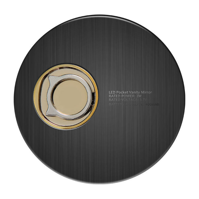 led迷你随身妆面包包镜充电便携补光化妆镜带灯手持梳妆补狐镜