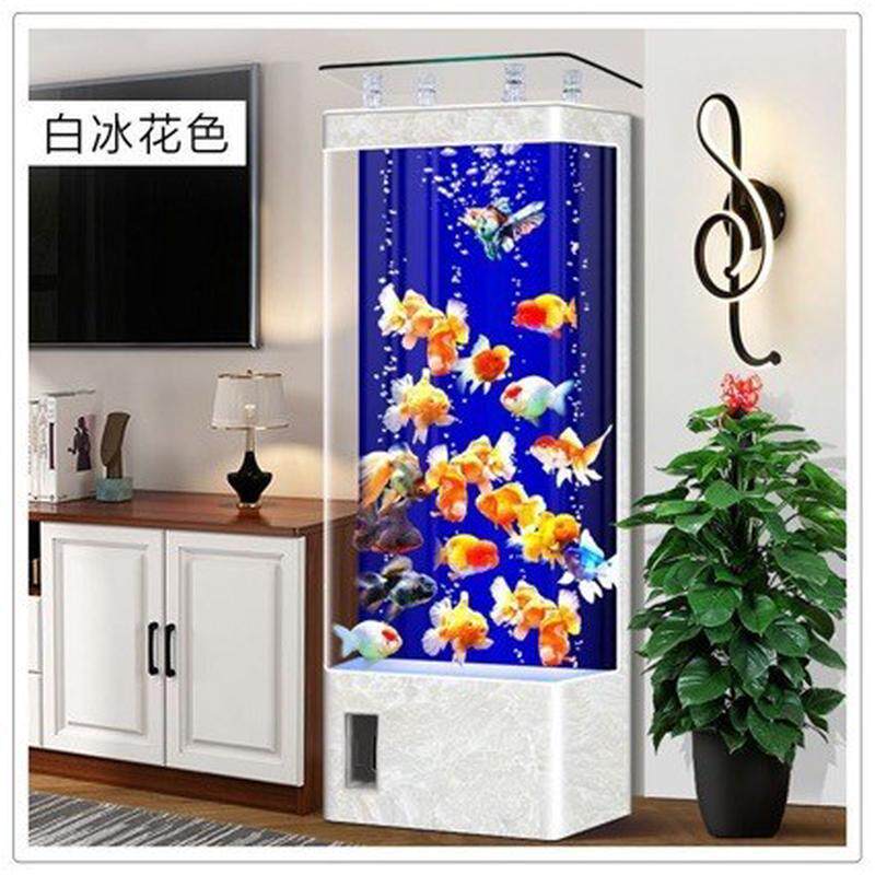 新房装修新款鱼缸客厅用浮法热弯玻璃落地立式背过滤电视柜旁,金属材料及制品,其他金属制品,淘宝优惠券,粉丝福利购,淘宝优惠卷