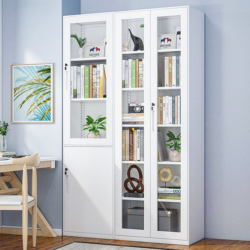 经济家用书柜玻璃门防尘书架置物柜办公室文件柜铁皮储物柜子带锁,家装主材,卫浴五金组合套装/挂件套餐,淘宝优惠券,粉丝福利购,淘宝优惠卷