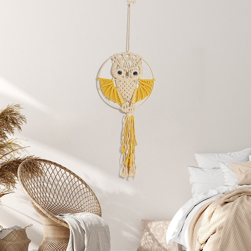 ins手工波西米亚编制装饰挂毯编织猫头鹰背景墙客厅床头壁毯批发,居家布艺,挂毯/壁毯,淘宝优惠券,粉丝福利购,淘宝优惠卷