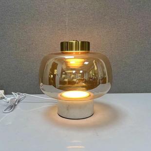 轻奢样板间设计师床头酒店工程卧室灯后现代新中式 客厅大理石台灯