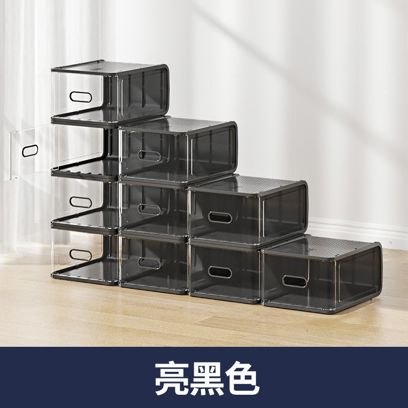 采诗抽屉式鞋盒硬塑料透明曼防尘鞋子收纳盒神器鞋架鞋柜亚克新款