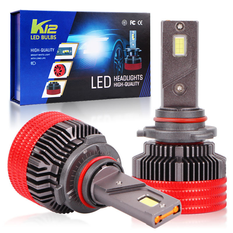 K12双铜管汽车LED大灯H7灯泡改装超亮强光H1车灯H4远近一体前大灯
