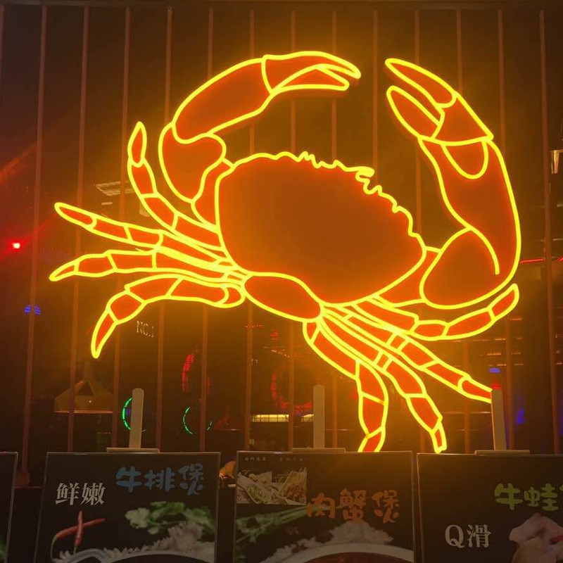 酒吧led霓虹灯发光字招牌logo图案亚克力餐饮广场装饰灯