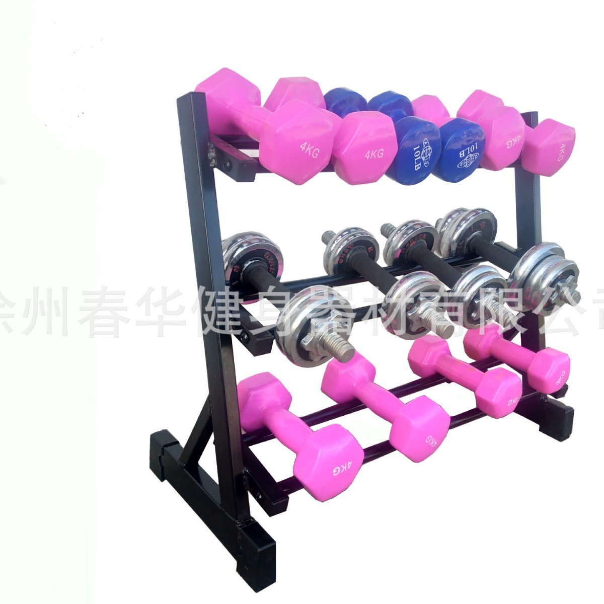 热销哑铃架子家用多功能组合架家用小型简易支架架哑铃三层三角哑