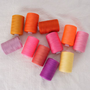 热销30色手工缝纫线套装 家用402线 DIY彩色1000码 涤纶缝衣线盒装