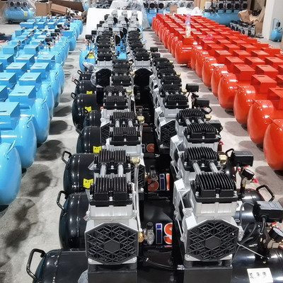 波盾无油空压机600w-50l小型木工喷漆工业无噪汽修级低油打气泵