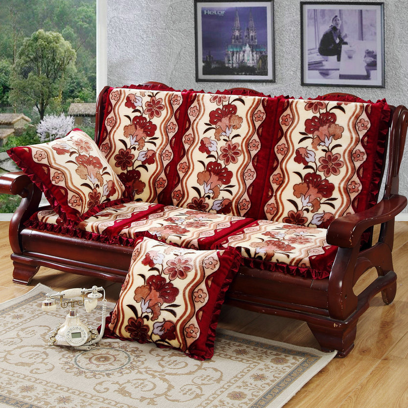 加厚沙发垫沙发联邦特惠实木木质椅垫海绵夏沙发垫沙发垫木坐垫红