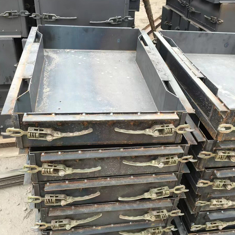 热销排水沟边沟缺口盖板钢模具盖板钢模具预制混凝土多孔水沟盖板