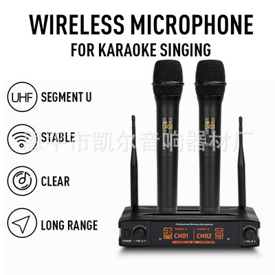 无线麦克风U段一拖二专业舞台包房唱歌KTV户外演出会议卡拉OK话筒